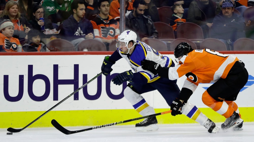 Blues send Philadelphia Flyers to 7th straight loss, 3-0