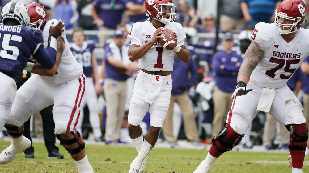No. 9 Oklahoma rebounds from only loss with 52-27 win at TCU