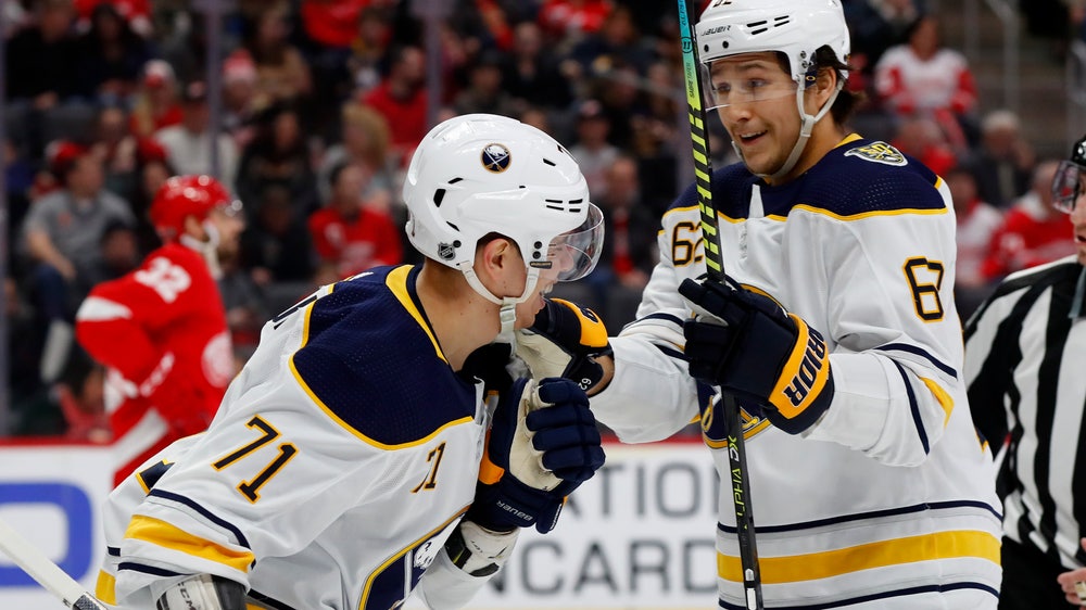 Rodrigues scores 2 goals to lift Sabres past Detroit 5-1