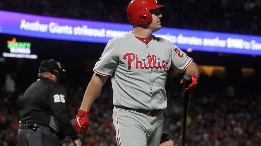 Phillies OF Bruce back on injured list, day after returning