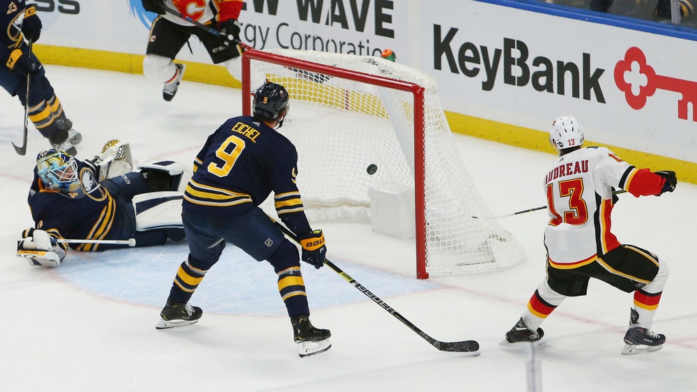 Tkachuk scores late, Gaudreau in OT as Flames beat Sabres