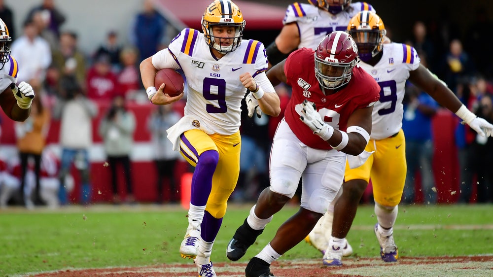 Burrow, No. 1 LSU hold on for 46-41 win over No. 2 Alabama