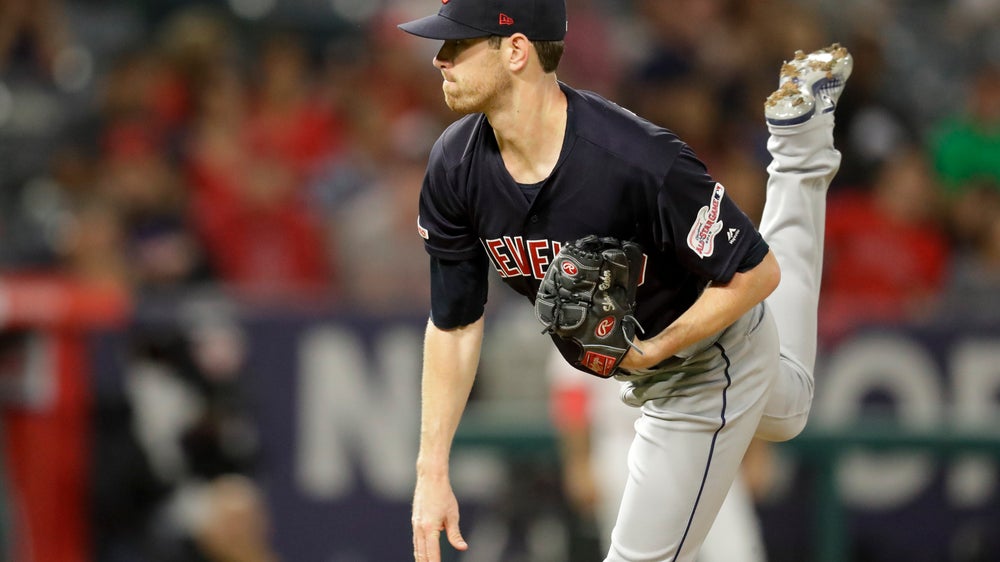 Bieber thrills his local fans in Indians' 6-2 win over Halos