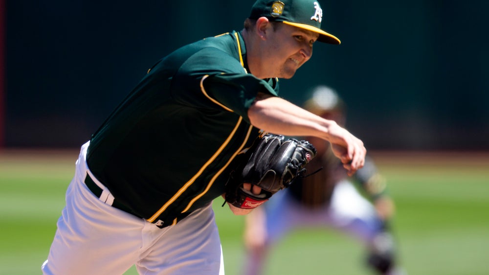 Cahill Ks 10 in 6 innings as streaking A’s blank Tigers 6-0
