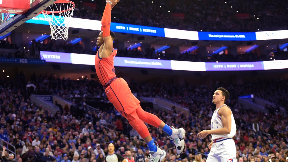 George lifts Thunder past 76ers 117-115