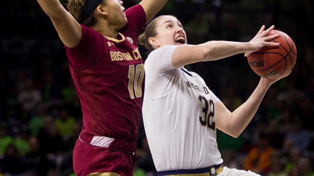 Ogunbowale leads No. 1 Notre Dame over Boston College 92-63
