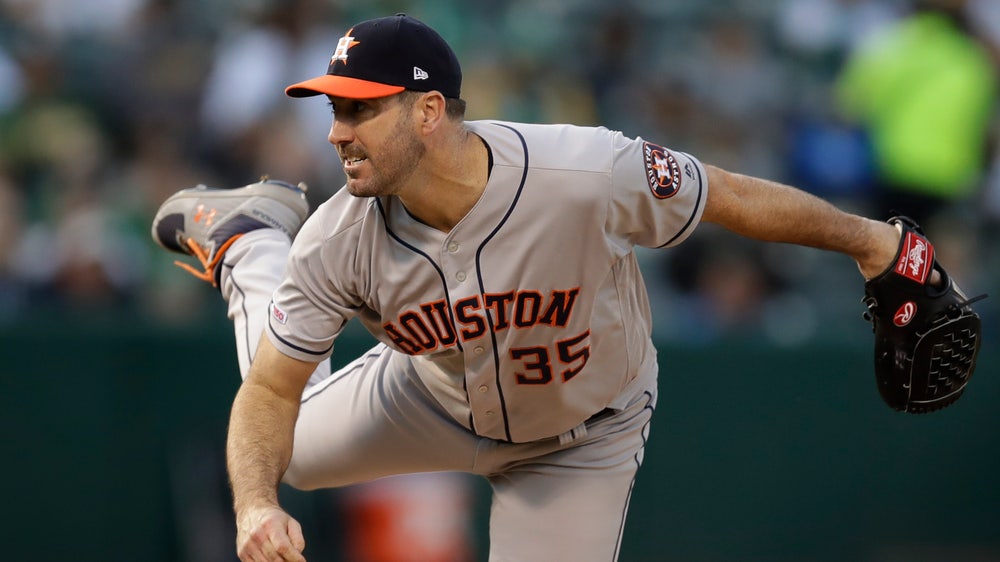 Verlander takes share of majors’ wins lead, shuts down A’s