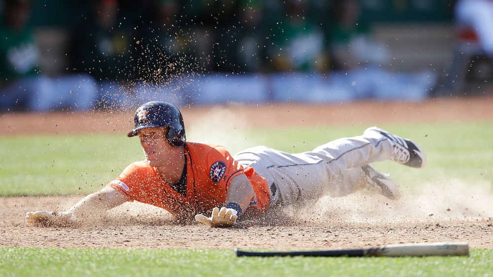 Astros beat Athletics 6-4 in 12 innings for 3-game sweep