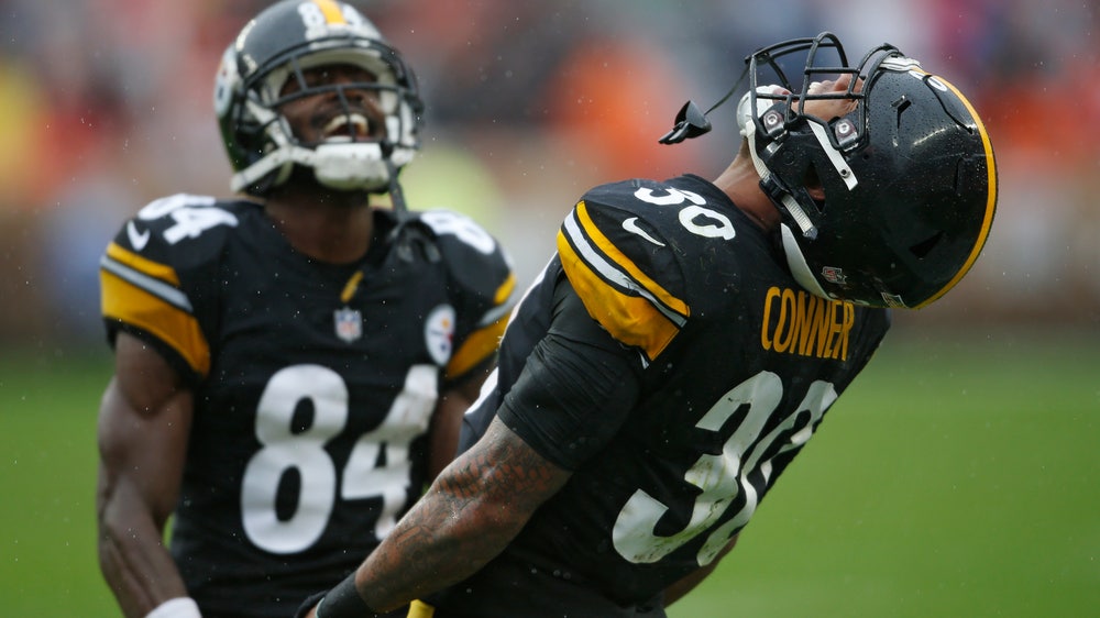 Conner replaces Bell, shines as Steelers tie Browns in OT