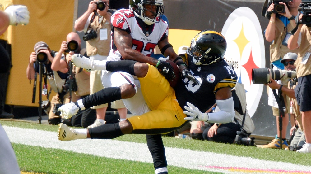 Brown scores twice, Steelers roll past reeling Falcons 41-17