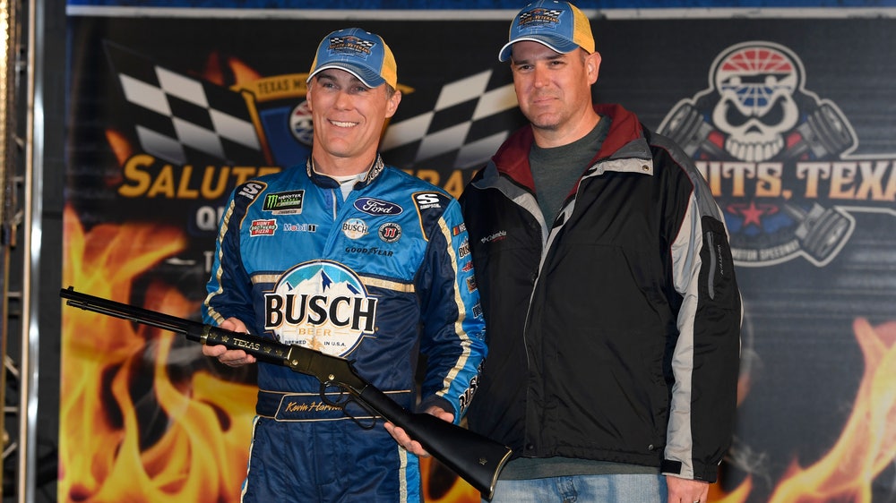 Harvick on pole at Texas while other Cup contenders in clump