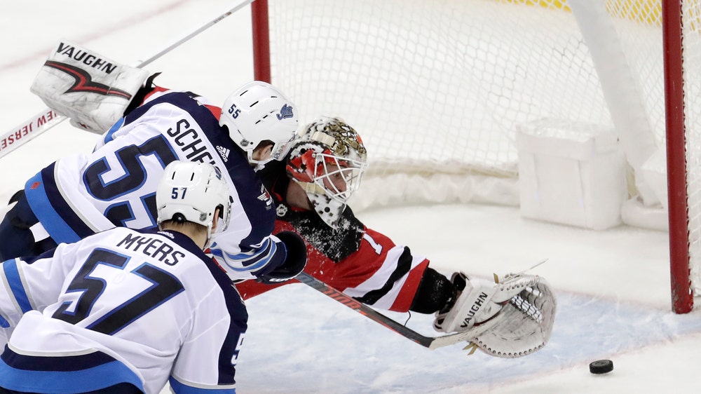 Scheifele scores 2, including OT winner, as Jets beat Devils