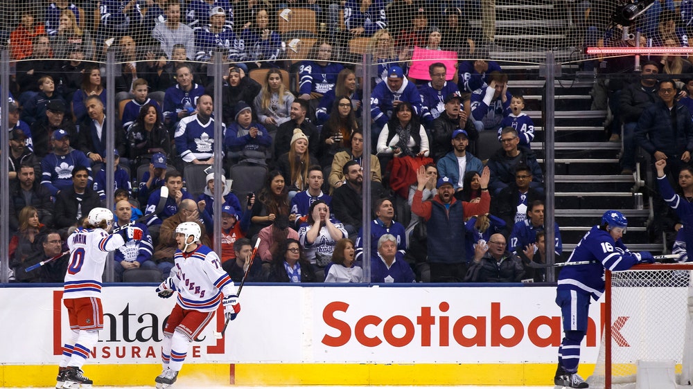 DeAngelo scores in OT, Rangers beat Maple Leafs 5-4