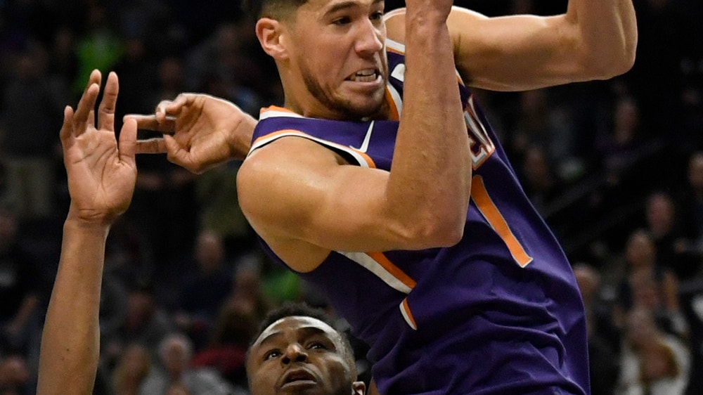 Booker scores 35 as short-handed Suns beat Wolves 100-98