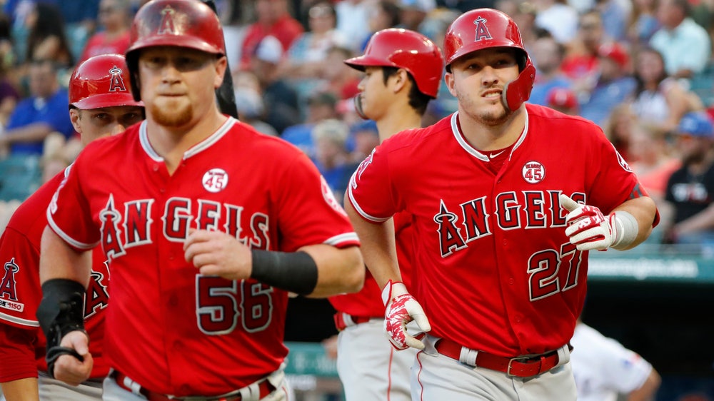 Trout, Barria and bullpen lead Angels past Rangers 6-2