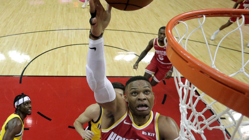 Harden’s 44 points lead Rockets over Pacers 111-102