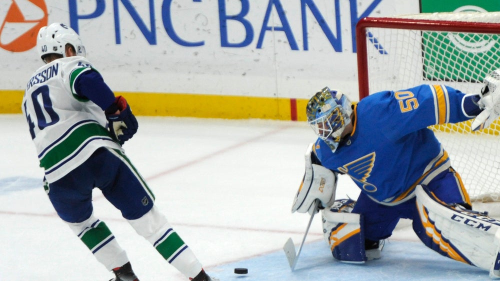 Binnington helps Blues beat Canucks 3-2 in shootout