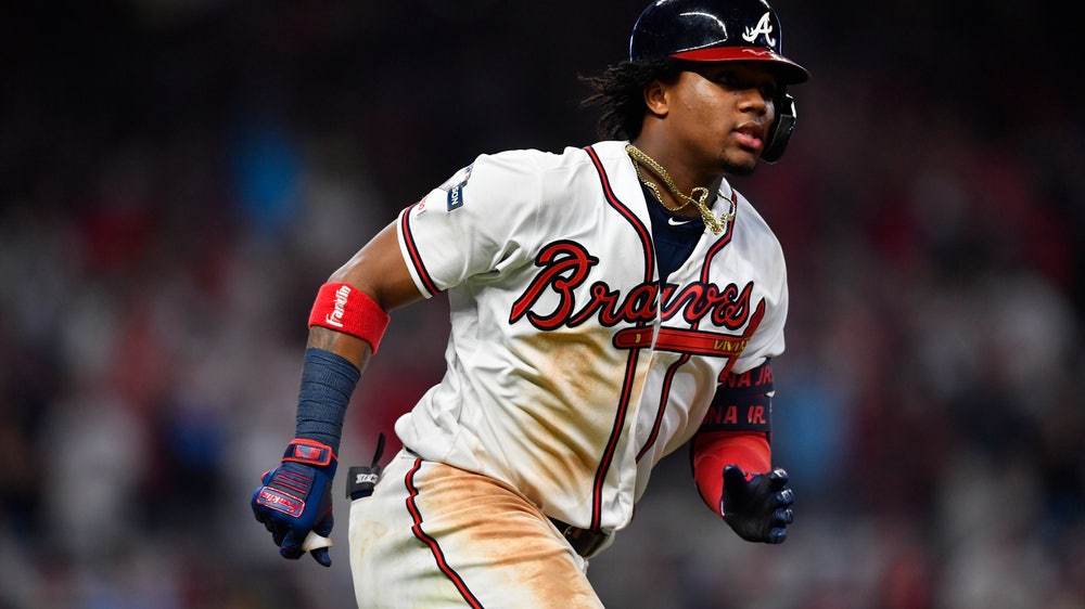 Braves' Acuña hustles for double in Game 2 of NLDS
