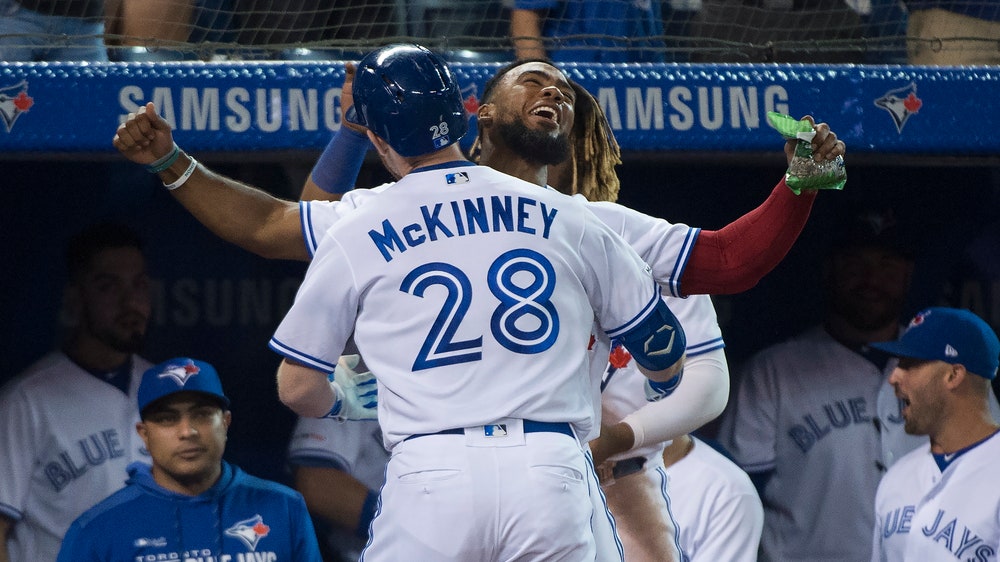 Blue Jays hit 3 solo HRs, blank slumping Rangers 3-0