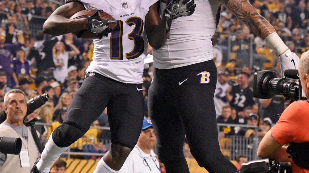 Flacco throws 2 TD passes, Ravens trip up Steelers 26-14