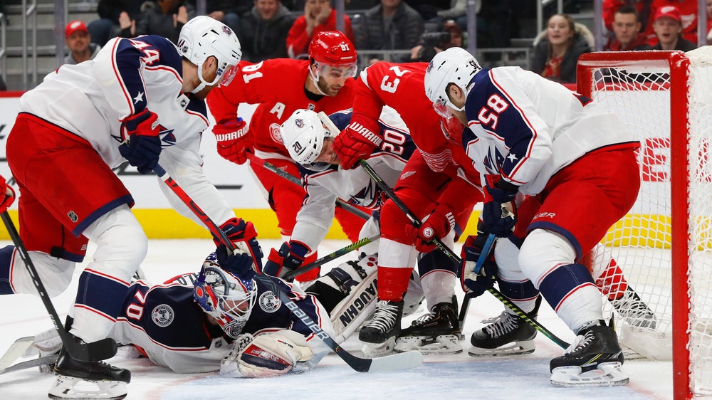 Dubois' goal in 3rd helps Blue Jackets beat Red Wings 5-3