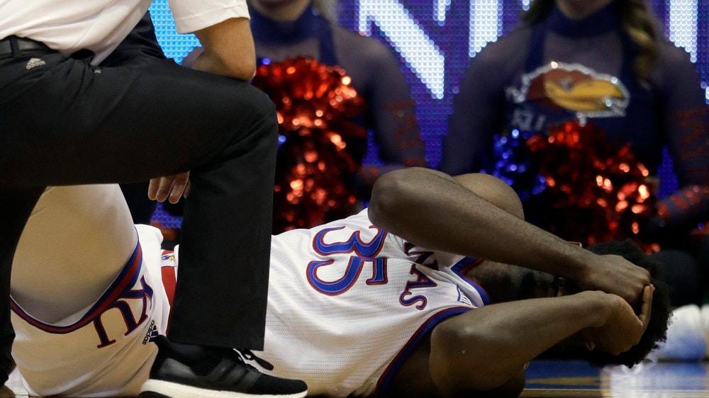 No. 2 Kansas surges in 2nd half vs. Wofford, loses Azubuike