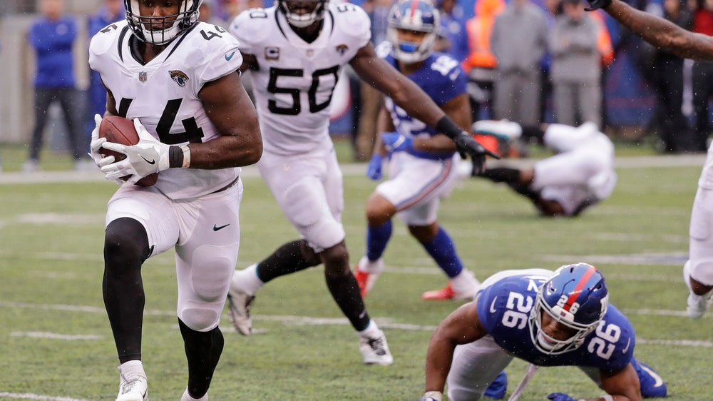 Jack interception return leads Jags over Barkley, Giants