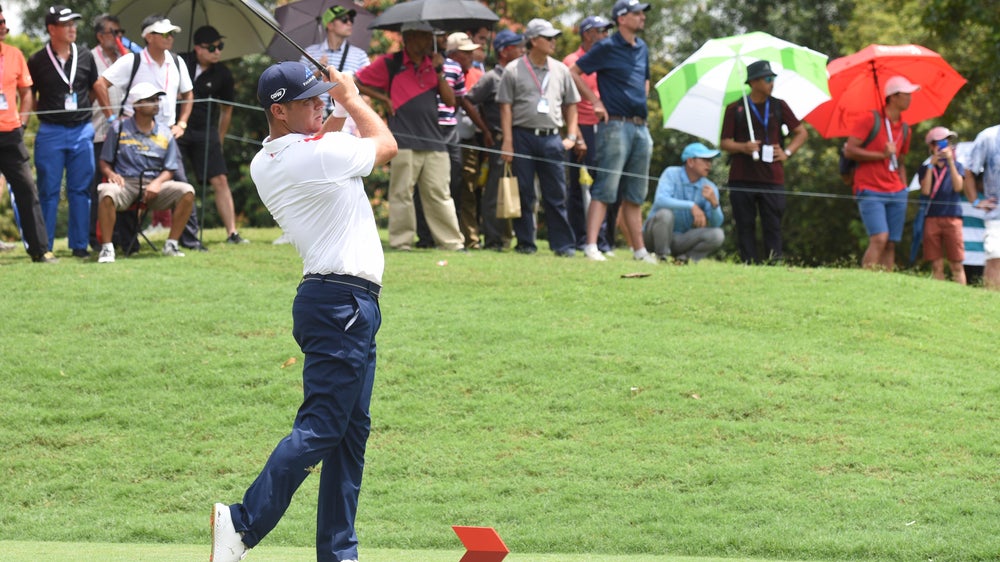Woodland, Leishman, Sharma tied for lead at CIMB Classic