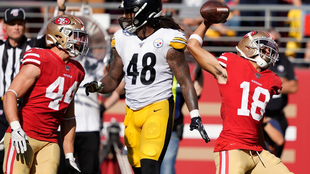 Sloppy 49ers beat Steelers 24-20 on late Garoppolo TD pass
