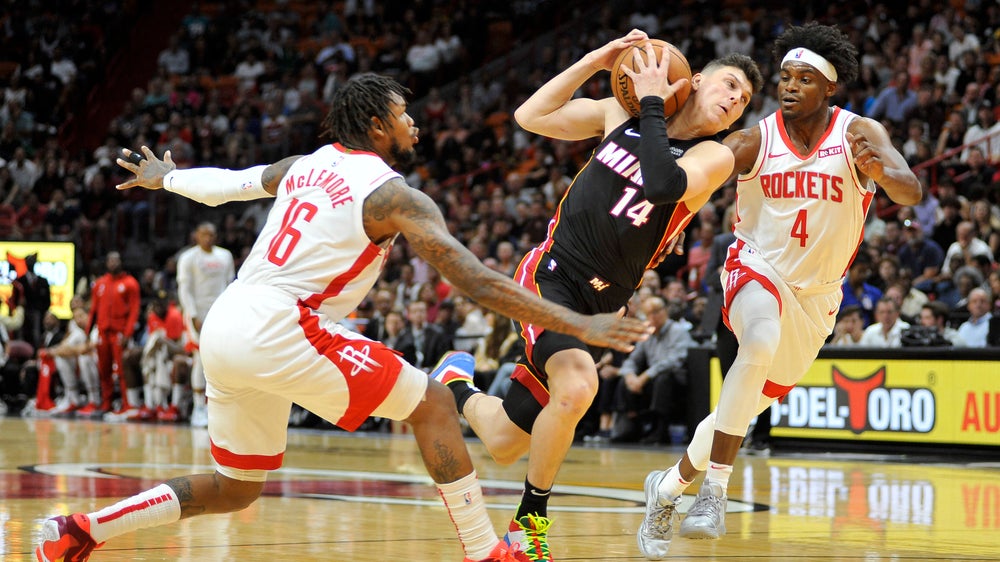 Heat take huge early lead, rout Rockets 129-100