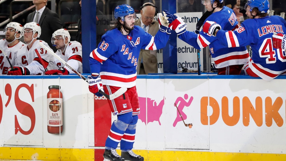 Zibanejad, Lundqvist lead Rangers to 5-3 win over Hurricanes