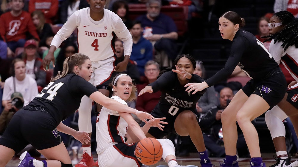 Williams leads No. 5 Stanford women past Washington 77-56