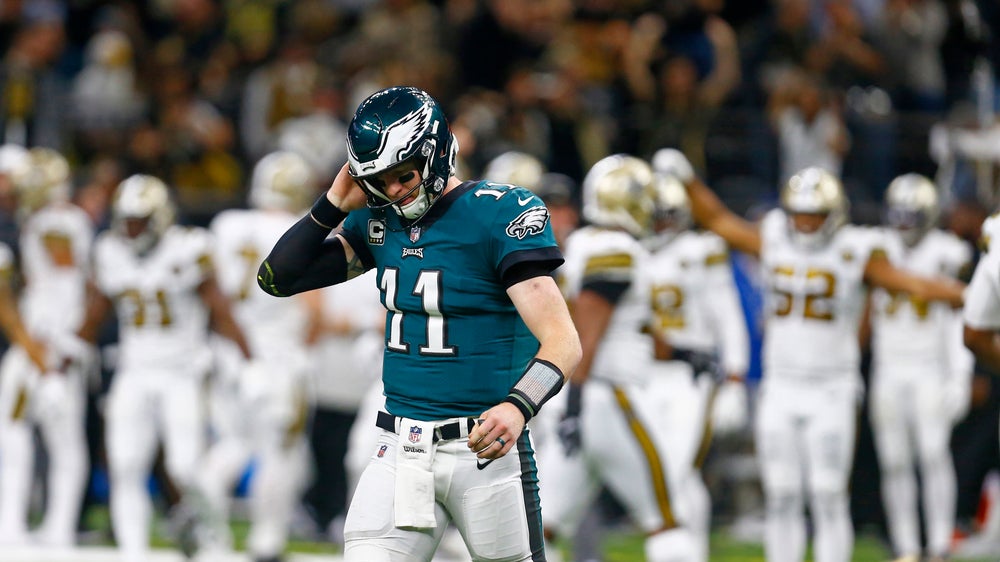 Brees, Saints singe sinking Eagles, 48-7