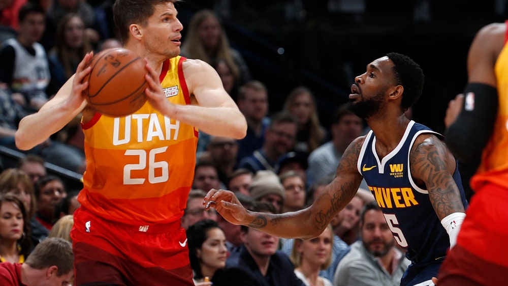 Mitchell, Korver lead Jazz to 111-104 win over Nuggets