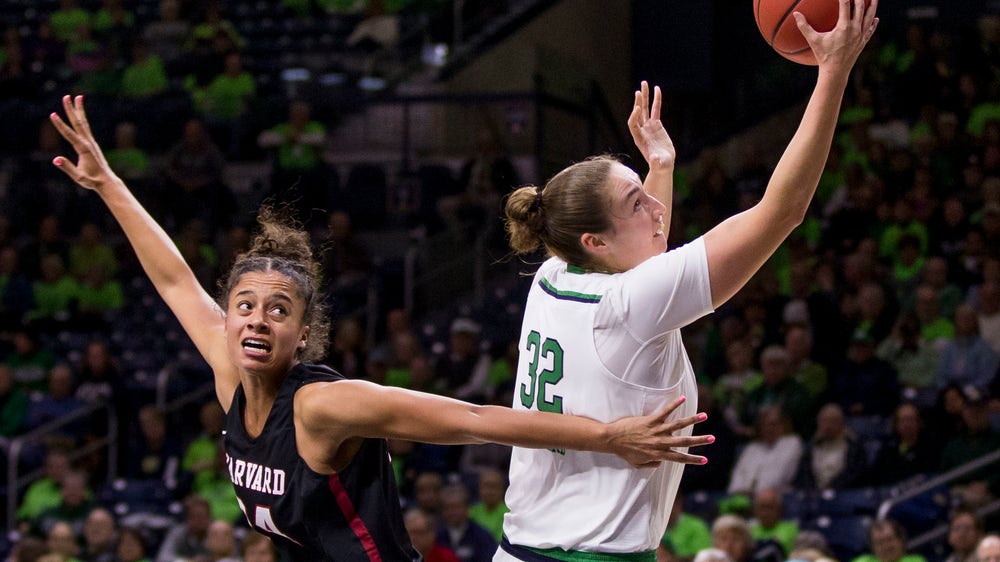 Ogunbowale, No. 1 Notre Dame rout Harvard in opener