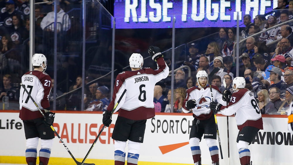 Landeskog helps Avalanche beat Jets 4-1 to end 8-game skid