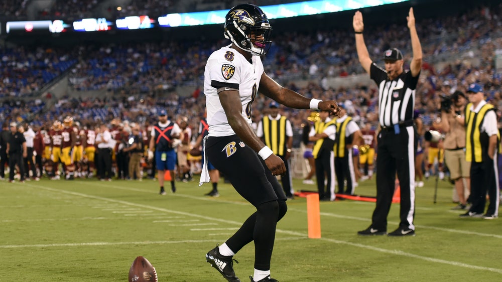 Jackson scores, RG3 watches as Ravens beat Redskins 30-20