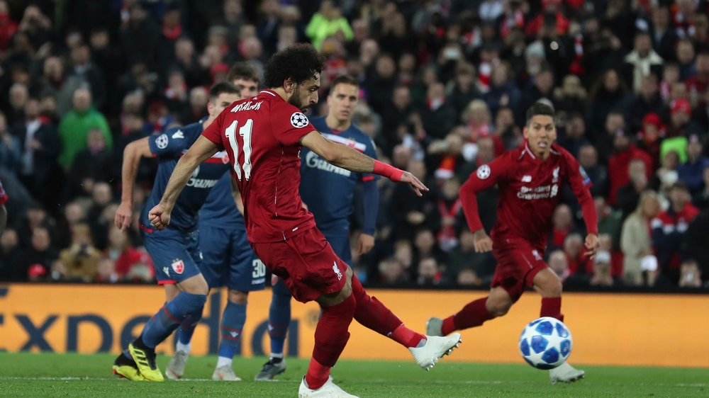 Salah scores 2 as Liverpool beats Red Star 4-0