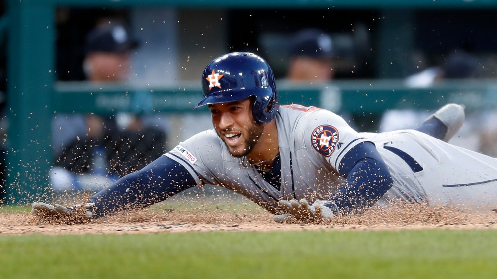 Astros OF Springer leaves game with lower back stiffness