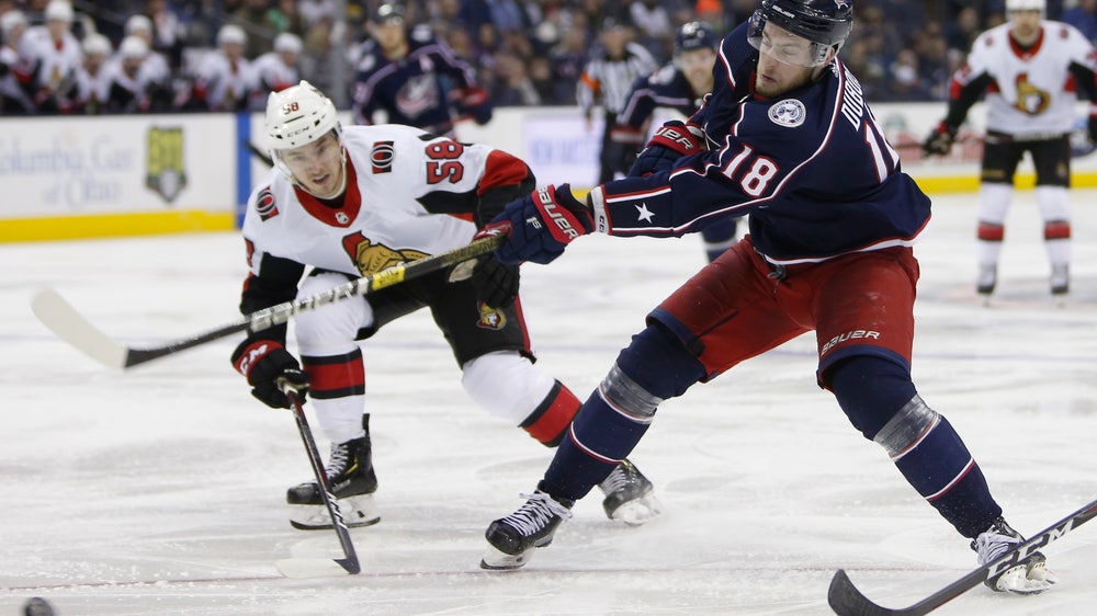 Blue Jackets surge late to beat reeling Senators 6-3