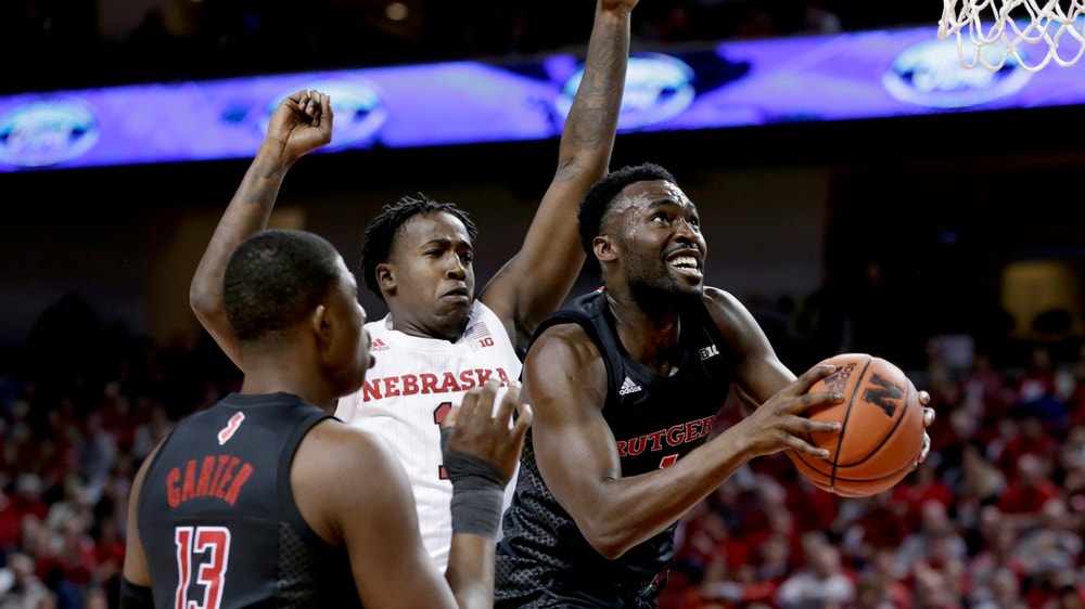 McConnell subs for Baker, leads Rutgers past Huskers 79-62