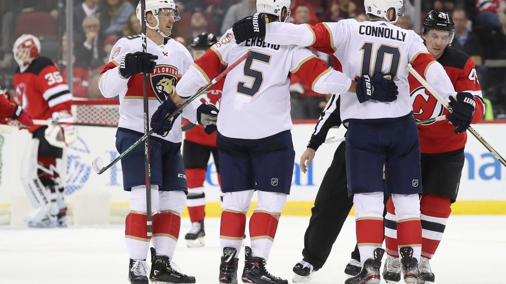 Panthers rally from 3 goals down, beat Devils 6-4