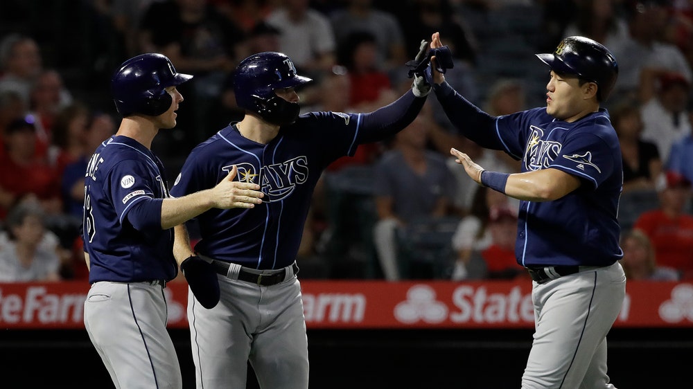D'Arnaud's 3-run double sends streaking Rays past Angels 3-1