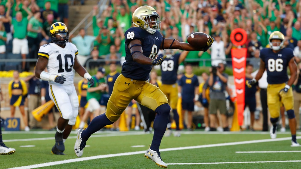 Green-out: No. 12 Notre Dame beats No. 14 Michigan 24-17