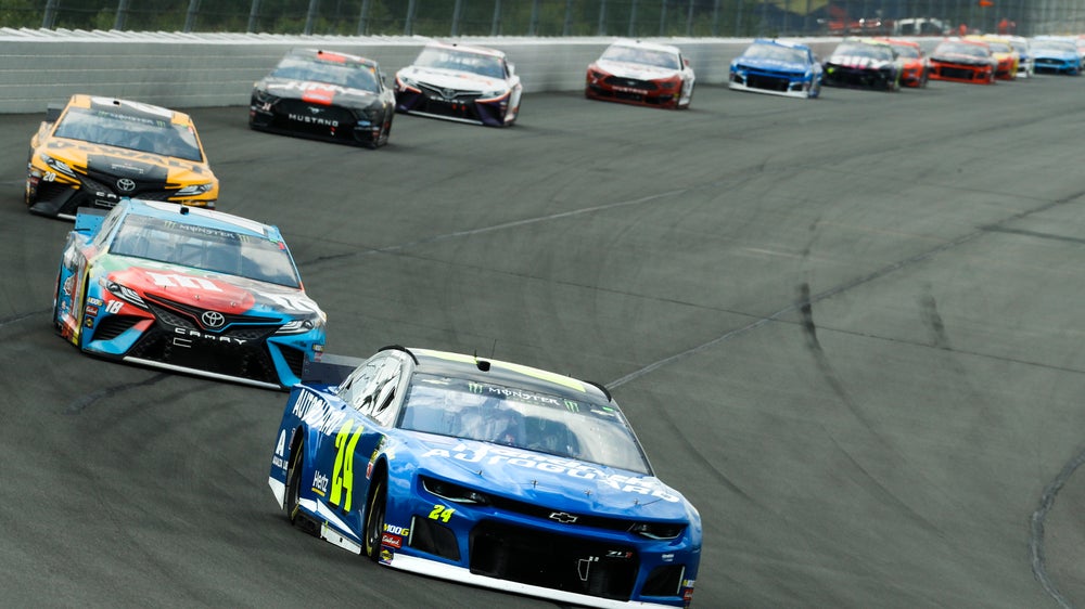 The Latest: Larson wins 1st stage of NASCAR race at Pocono