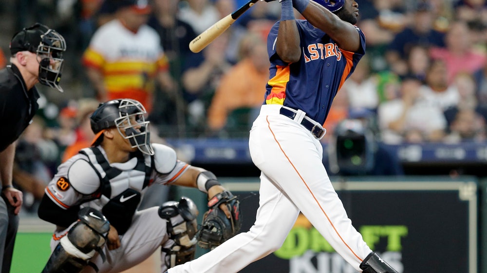 Álvarez hits 2-run HR in MLB debut as Astros blank O's 4-0