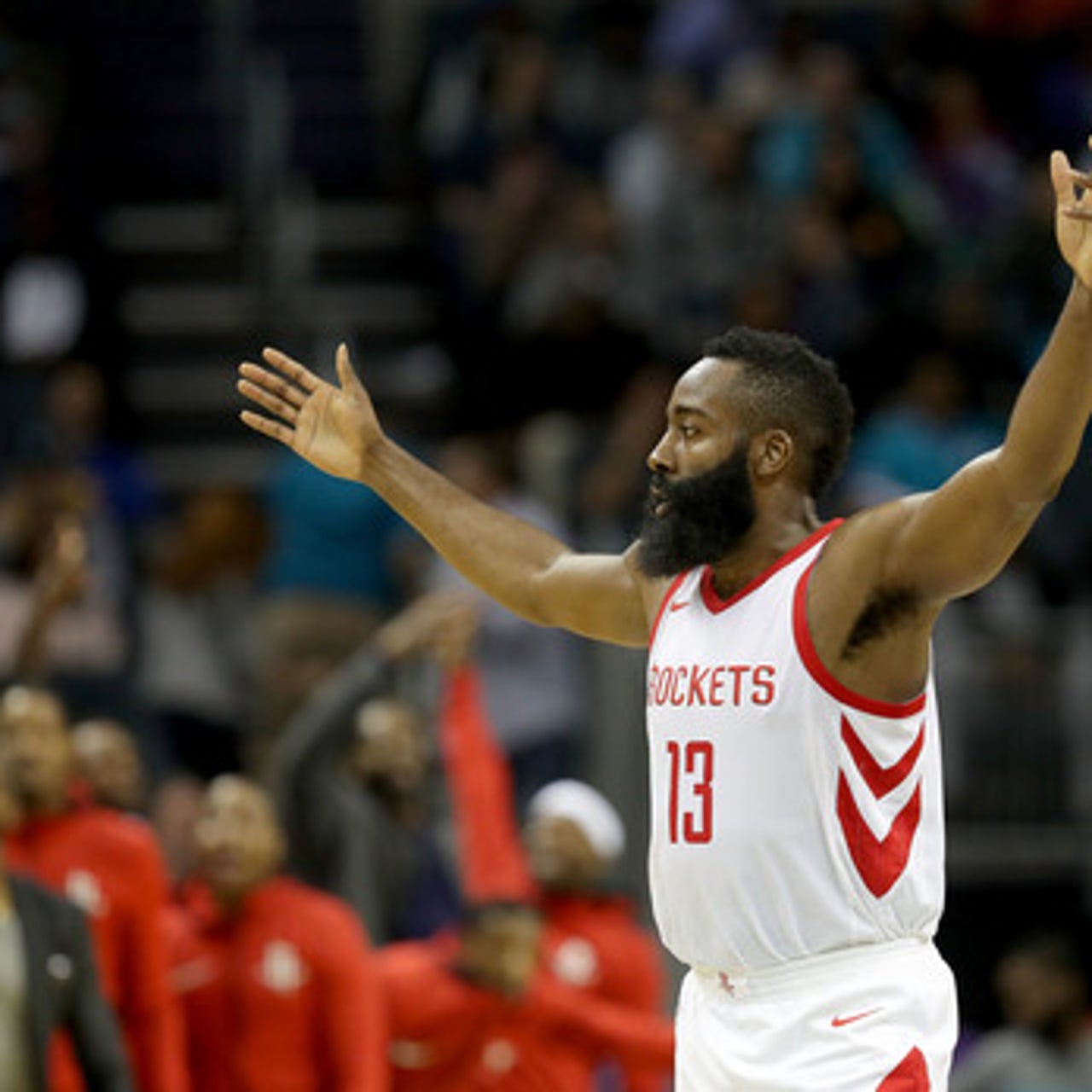 Nene - Houston Rockets - Game-Worn 'City' Chinese New Year Jersey -2017-18  Season