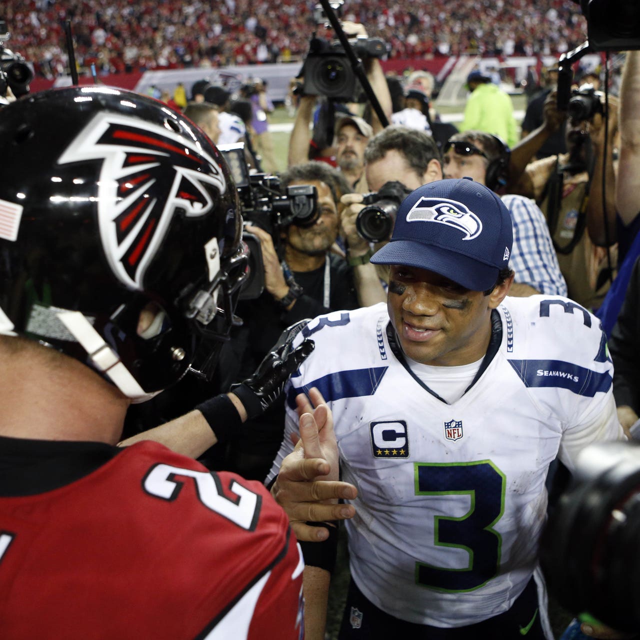 Future trolls Russell Wilson sends Falcons jerseys to son after
