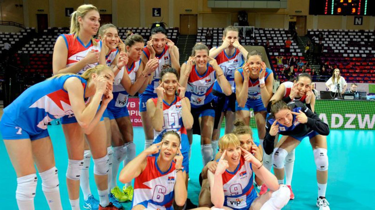 Serbia women's volleyball team celebrates World Championship berth with