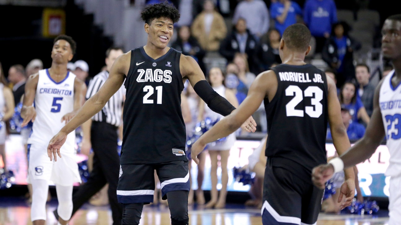 No. 1 Gonzaga rallies past Creighton in 1st true road game